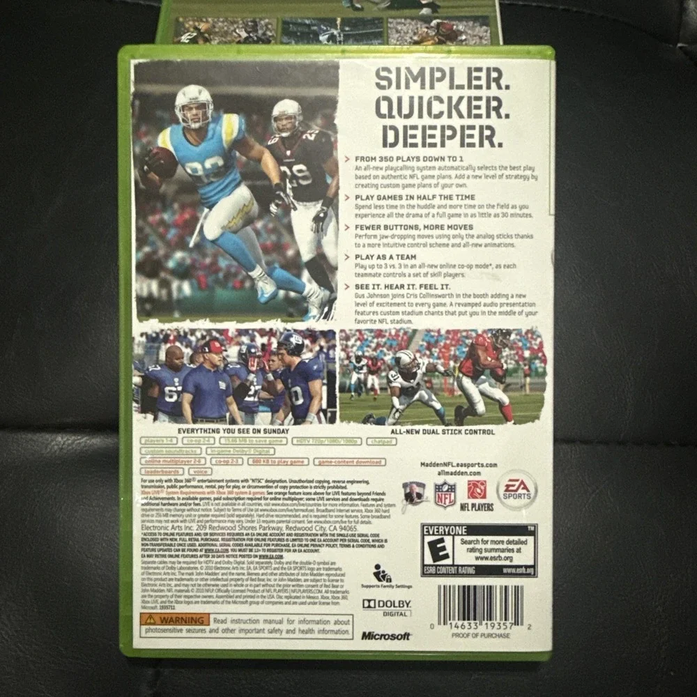 Madden NFL Xbox 360 (Madden 11, 12, 13, 15) (TESTED/WORKING) Same Day Shipping